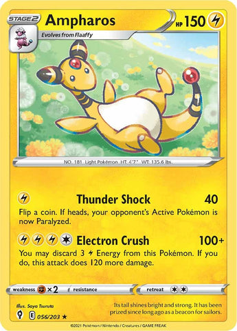 Pokemon | Ampharos (056/203) [Sword & Shield: Evolving Skies] | The Nerd Merchant