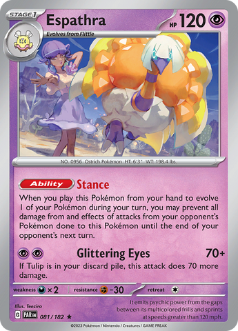 Pokemon | Espathra (081/182) [Scarlet & Violet: Paradox Rift] | The Nerd Merchant