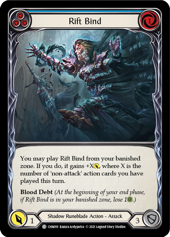 Flesh and Blood TCG | Rift Bind (Blue) [CHN019] (Monarch Chane Blitz Deck) | The Nerd Merchant