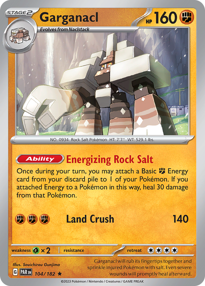 Pokemon | Garganacl (104/182) [Scarlet & Violet: Paradox Rift] | The Nerd Merchant