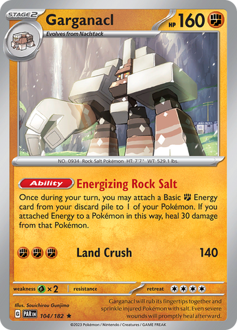 Pokemon | Garganacl (104/182) [Scarlet & Violet: Paradox Rift] | The Nerd Merchant