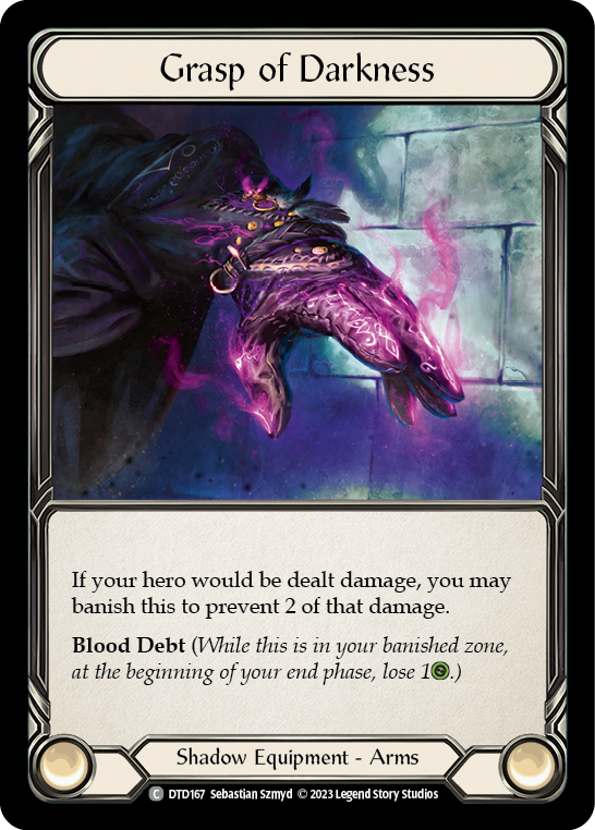 Flesh and Blood TCG | Grasp of Darkness [DTD167] (Dusk Till Dawn)  Cold Foil | The Nerd Merchant