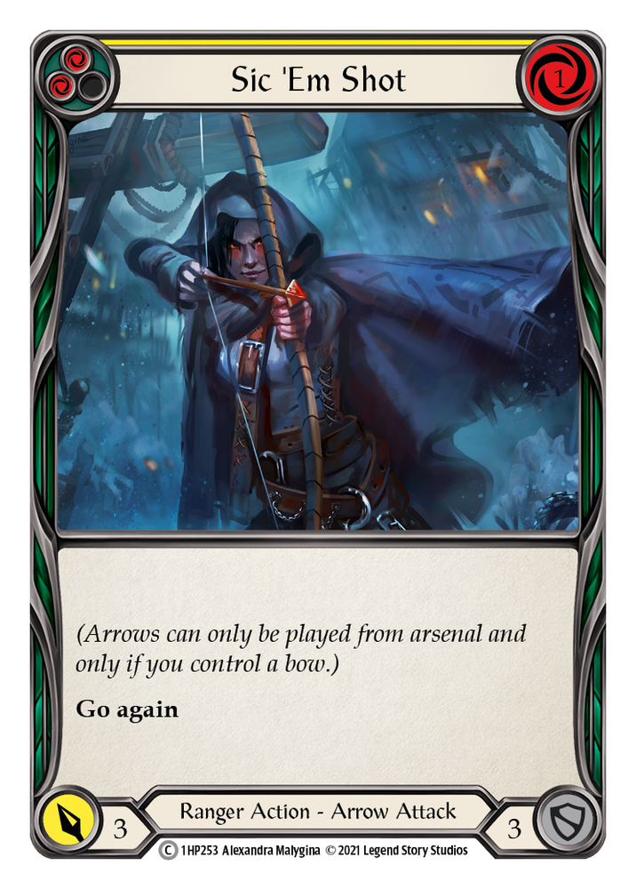 Flesh and Blood TCG | Sic 'Em Shot (Yellow) [1HP253] (History Pack 1) | The Nerd Merchant