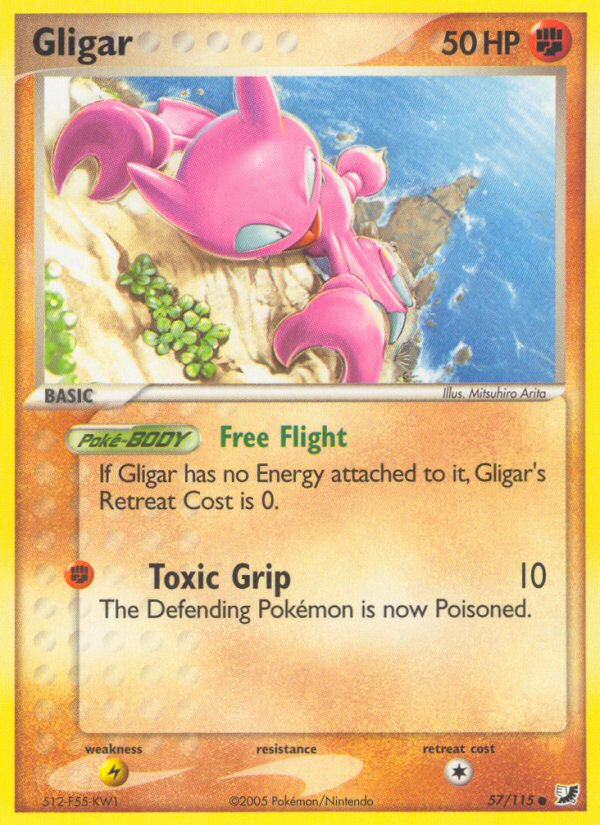 Pokemon | Gligar (57/115) [EX: Unseen Forces] | The Nerd Merchant