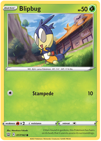 Pokemon | Blipbug (017/163) [Sword & Shield: Battle Styles] | The Nerd Merchant