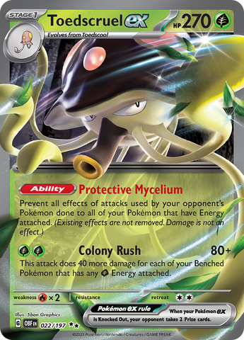 Pokemon | Toedscruel ex (022/197) [Scarlet & Violet: Obsidian Flames] | The Nerd Merchant