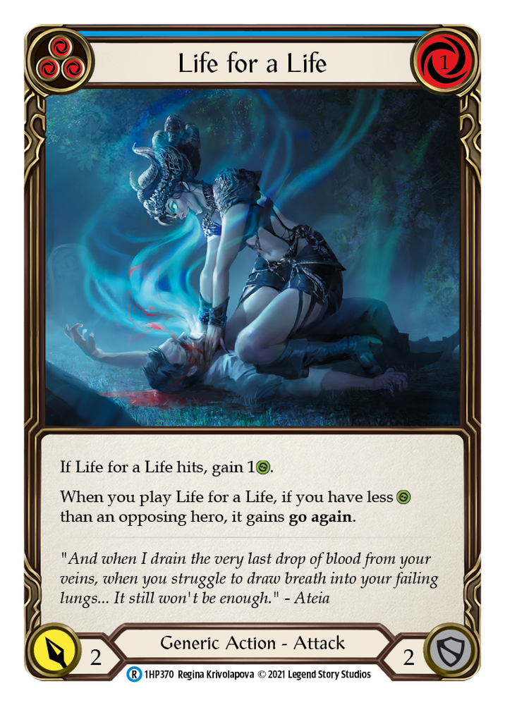 Flesh and Blood TCG | Life for a Life (Blue) [1HP370] (History Pack 1) | The Nerd Merchant