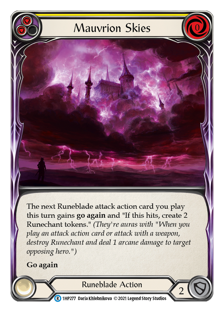 Flesh and Blood TCG | Mauvrion Skies (Yellow) [1HP277] (History Pack 1) | The Nerd Merchant