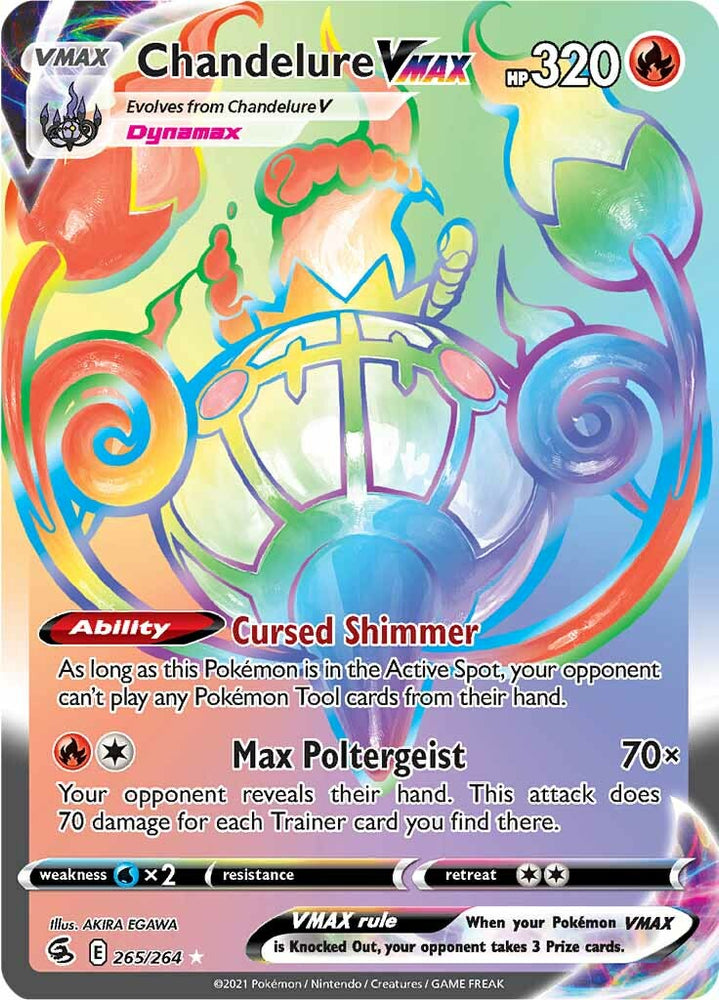 Pokemon | Chandelure VMAX (265/264) [Sword & Shield: Fusion Strike] | The Nerd Merchant
