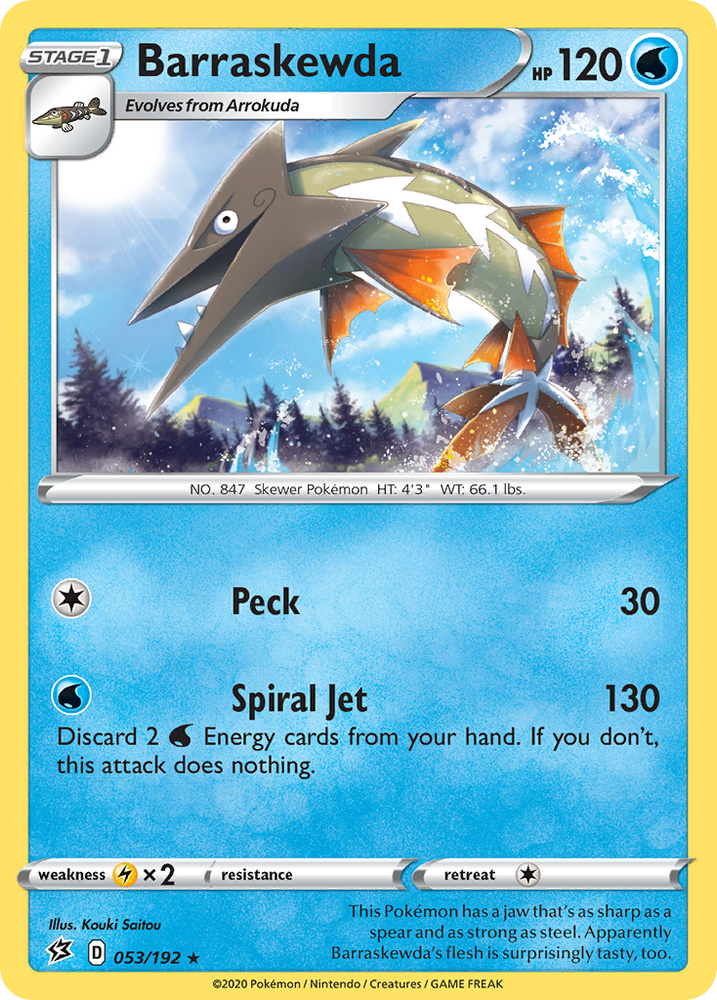 Pokemon | Barraskewda (053/192) [Sword & Shield: Rebel Clash] | The Nerd Merchant