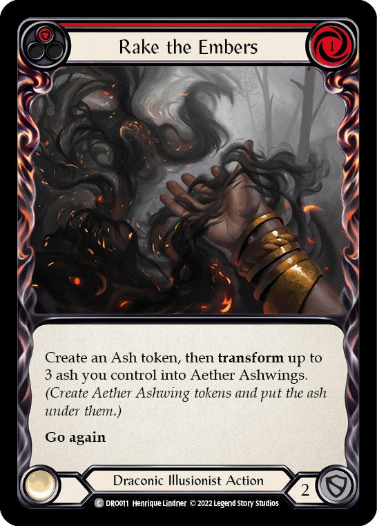 Flesh and Blood TCG | Rake the Embers [DRO011] (Uprising Dromai Blitz Deck) | The Nerd Merchant