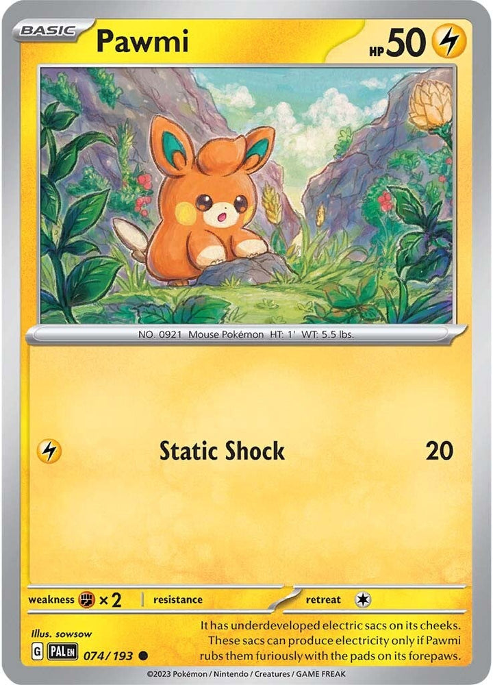 Pokemon | Pawmi (074/193) [Scarlet & Violet: Paldea Evolved] | The Nerd Merchant