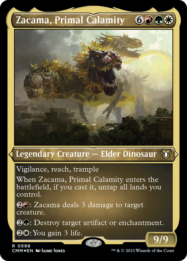 Magic | Zacama, Primal Calamity (Foil Etched) [Commander Masters] | The Nerd Merchant