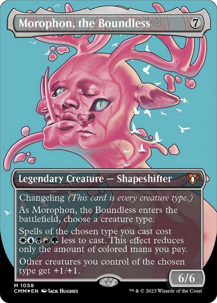 Magic | Morophon, the Boundless (Borderless Textured Foil Frame Break) [Commander Masters] | The Nerd Merchant