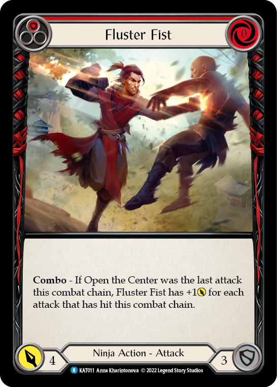 Flesh and Blood TCG | Fluster Fist (Red) [KAT011] (Outsiders Katsu Blitz Deck) | The Nerd Merchant
