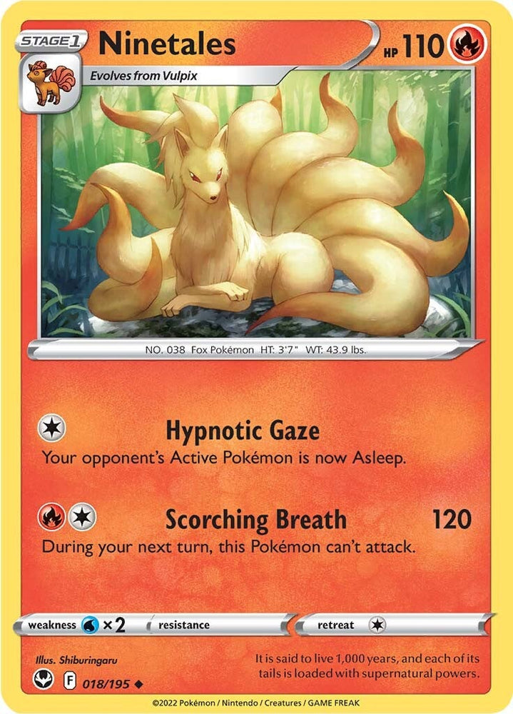 Pokemon | Ninetales (018/195) [Sword & Shield: Silver Tempest] | The Nerd Merchant