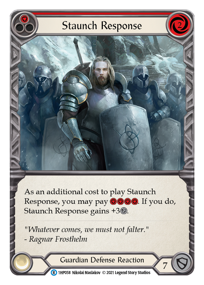 Flesh and Blood TCG | Staunch Response (Red) [1HP058] (History Pack 1) | The Nerd Merchant