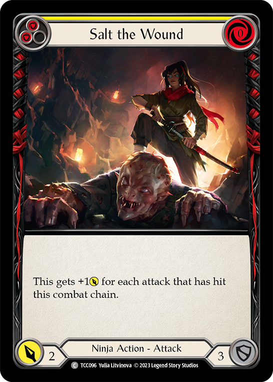 Flesh and Blood TCG | Salt the Wound (Yellow) [TCC096] (Round the Table: TCC x LSS) | The Nerd Merchant