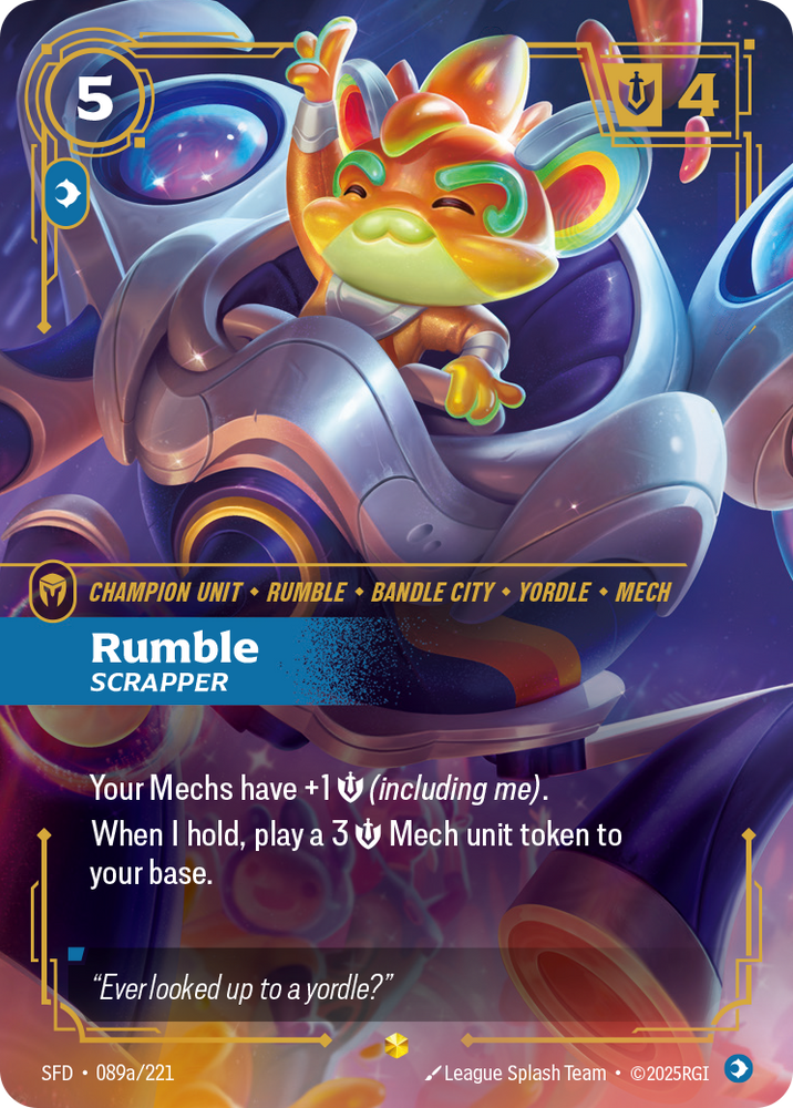 Rumble, Scrapper (Alt Foil) - Spiritforged #89
