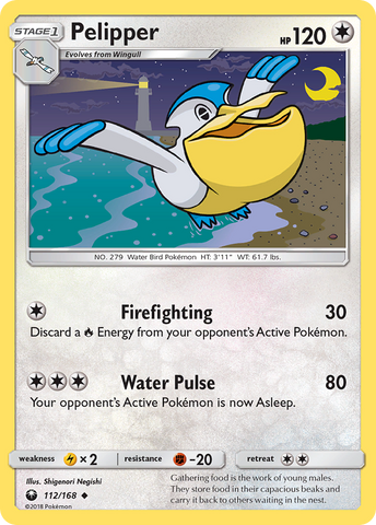 Pokemon | Pelipper (112/168) [Sun & Moon: Celestial Storm] | The Nerd Merchant