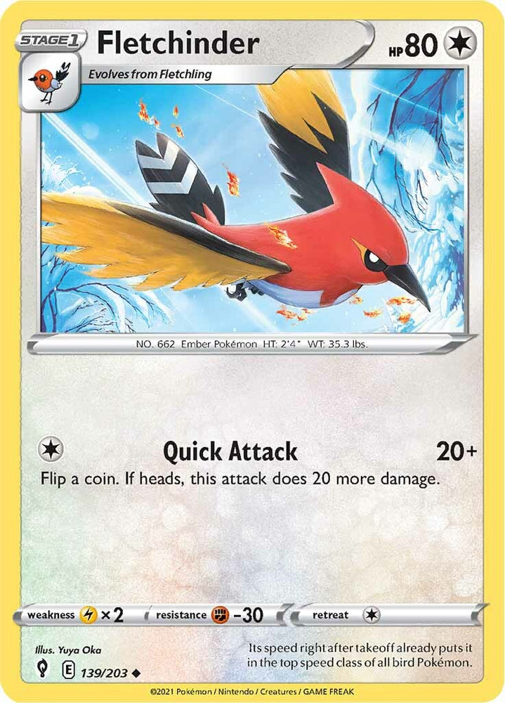 Pokemon | Fletchinder (139/203) [Sword & Shield: Evolving Skies] | The Nerd Merchant