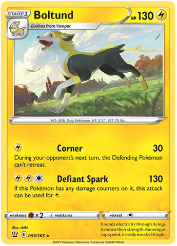 Pokemon | Boltund (053/163) [Sword & Shield: Battle Styles] | The Nerd Merchant