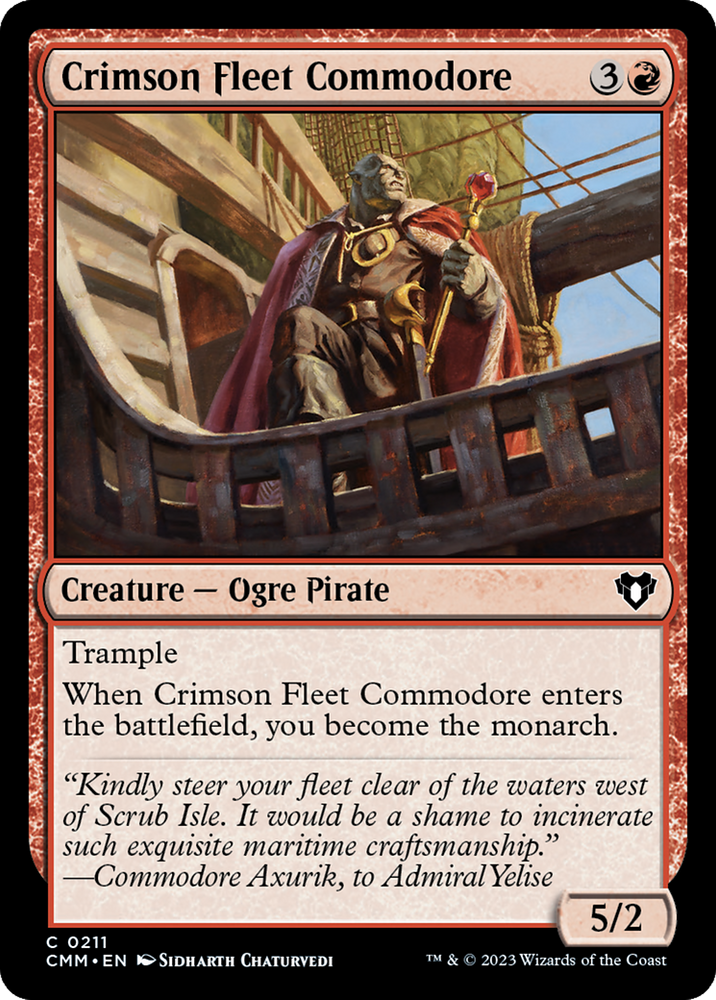 Magic | Crimson Fleet Commodore [Commander Masters] | The Nerd Merchant