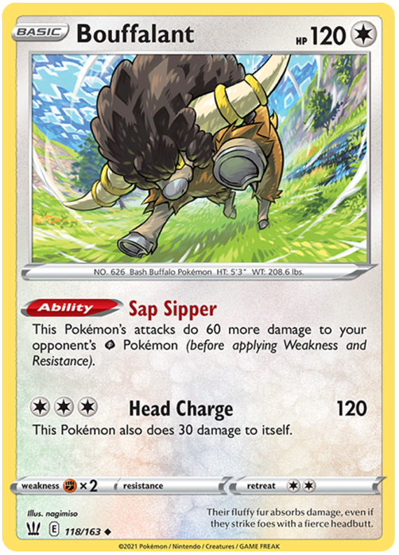 Pokemon | Bouffalant (118/163) [Sword & Shield: Battle Styles] | The Nerd Merchant