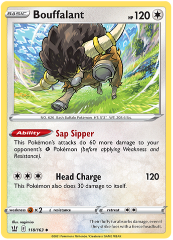 Pokemon | Bouffalant (118/163) [Sword & Shield: Battle Styles] | The Nerd Merchant