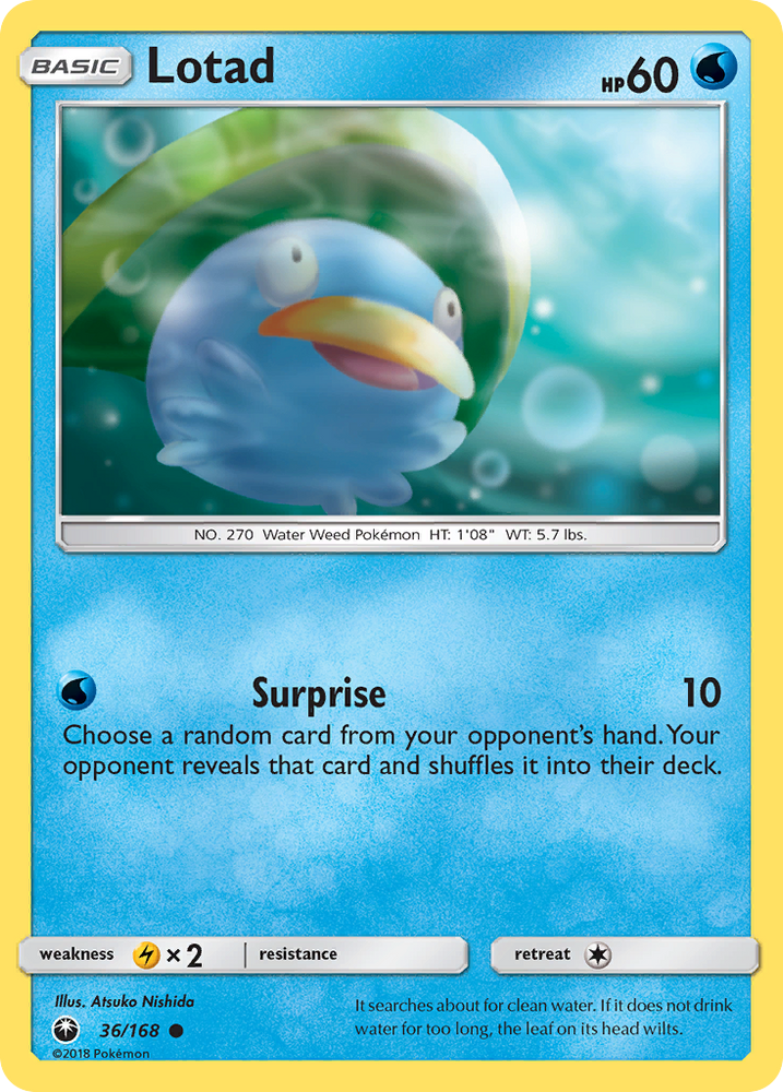 Pokemon | Lotad (36/168) [Sun & Moon: Celestial Storm] | The Nerd Merchant