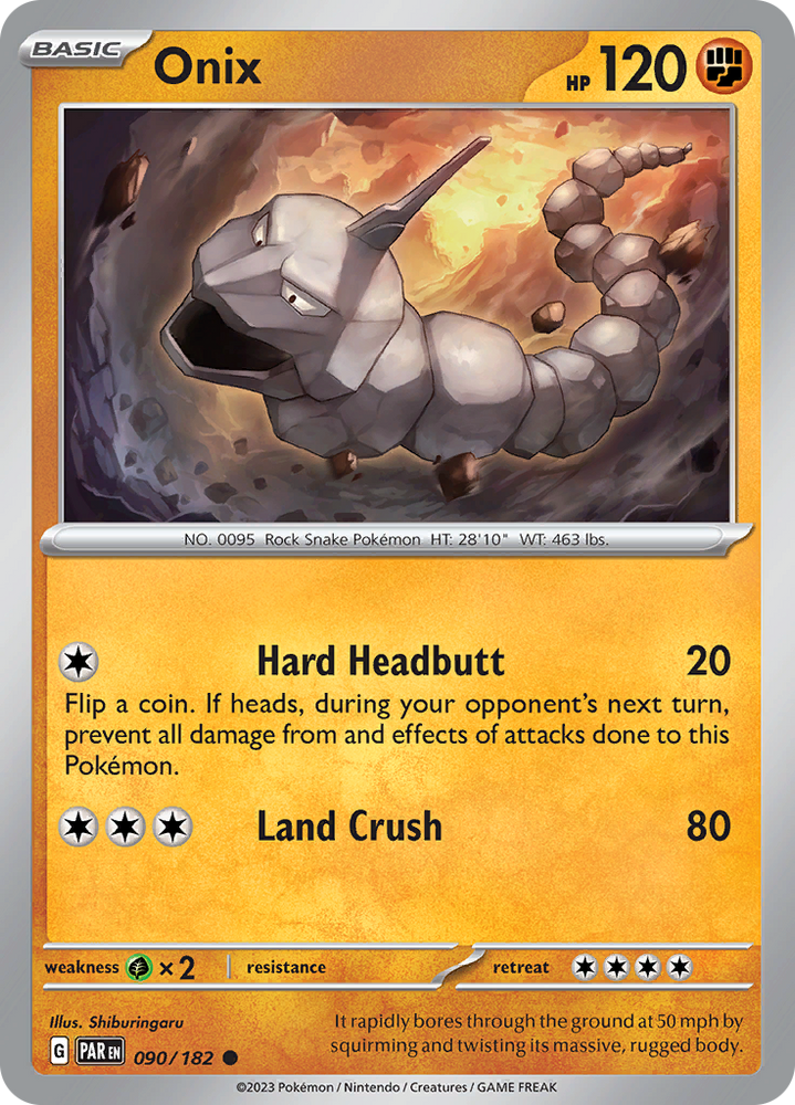 Pokemon | Onix (090/182) [Scarlet & Violet: Paradox Rift] | The Nerd Merchant