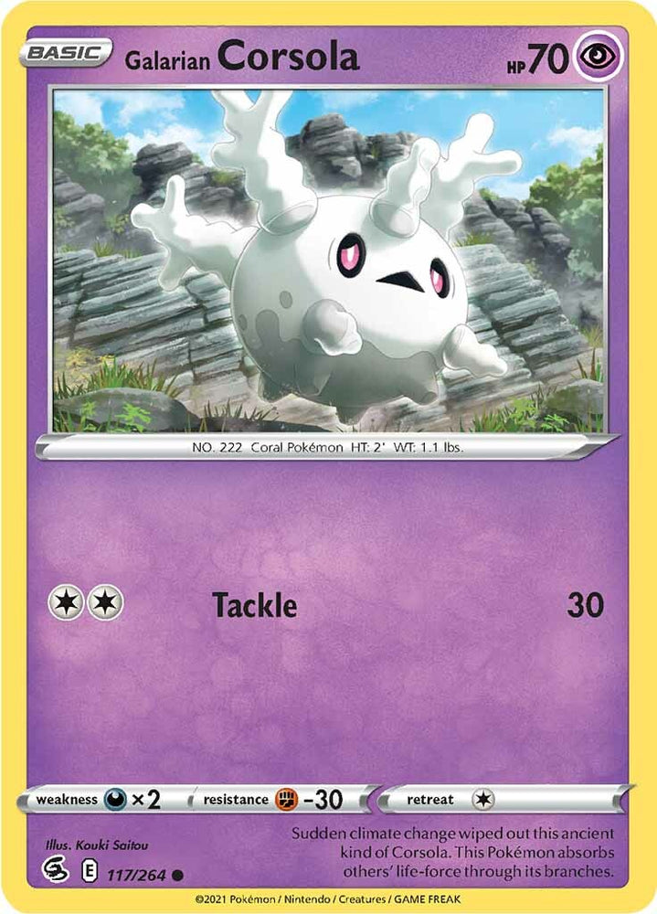 Pokemon | Galarian Corsola (117/264) [Sword & Shield: Fusion Strike] | The Nerd Merchant