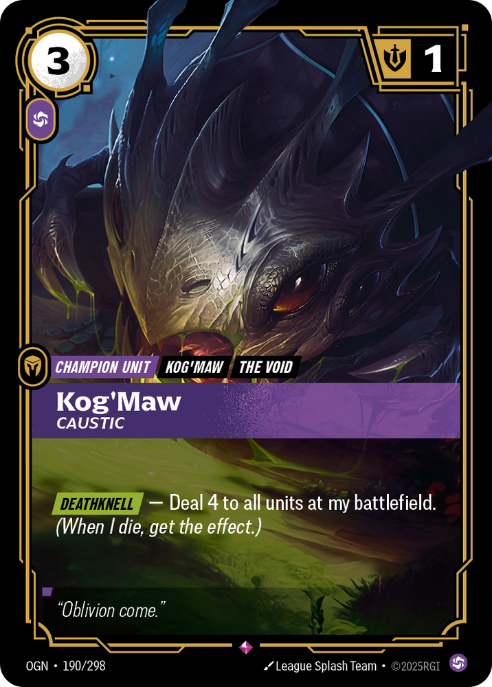 Kog'Maw, Caustic (Foil) - Origins #190