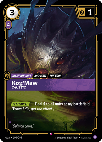 Kog'Maw, Caustic (Foil) - Origins #190