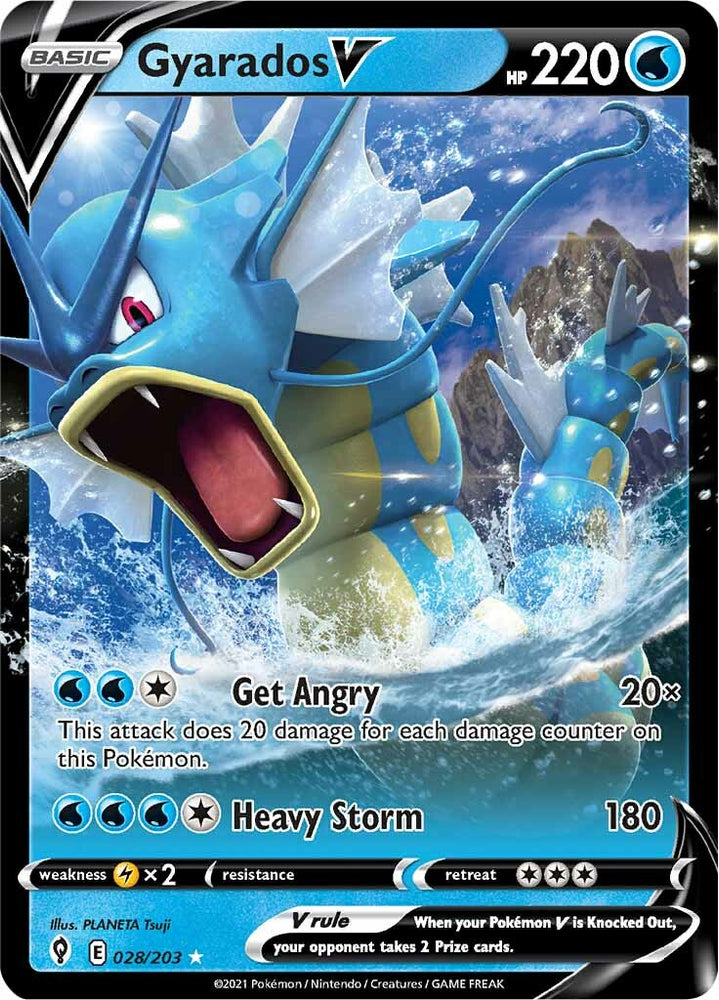 Pokemon | Gyarados V (028/203) [Sword & Shield: Evolving Skies] | The Nerd Merchant