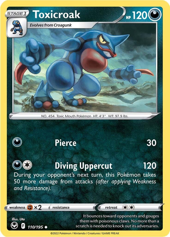 Pokemon | Toxicroak (110/195) [Sword & Shield: Silver Tempest] | The Nerd Merchant