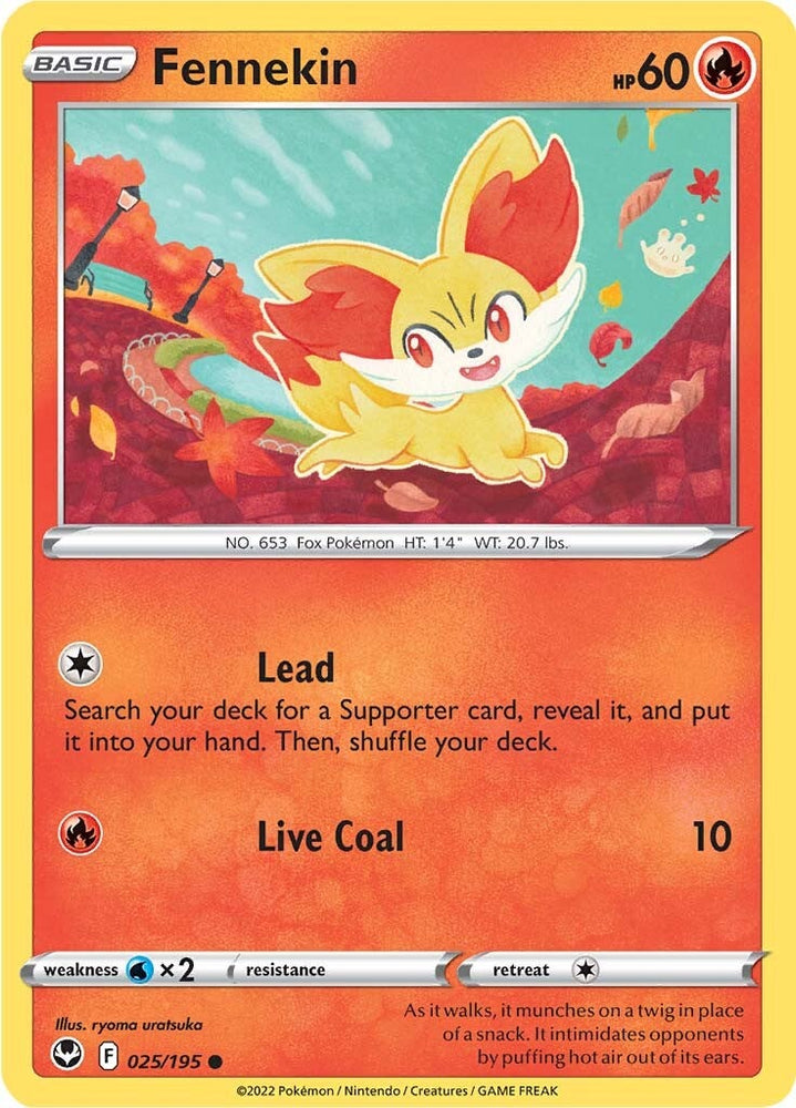 Pokemon | Fennekin (025/195) [Sword & Shield: Silver Tempest] | The Nerd Merchant