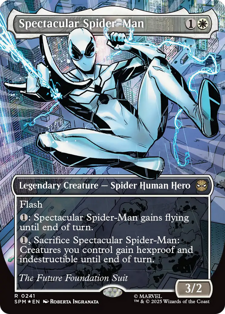 Magic | Spectacular Spider-Man (0241) (Borderless) (Textured Foil) [Marvel's Spider-Man] | The Nerd Merchant