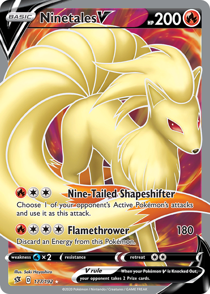 Pokemon | Ninetales V (177/192) [Sword & Shield: Rebel Clash] | The Nerd Merchant