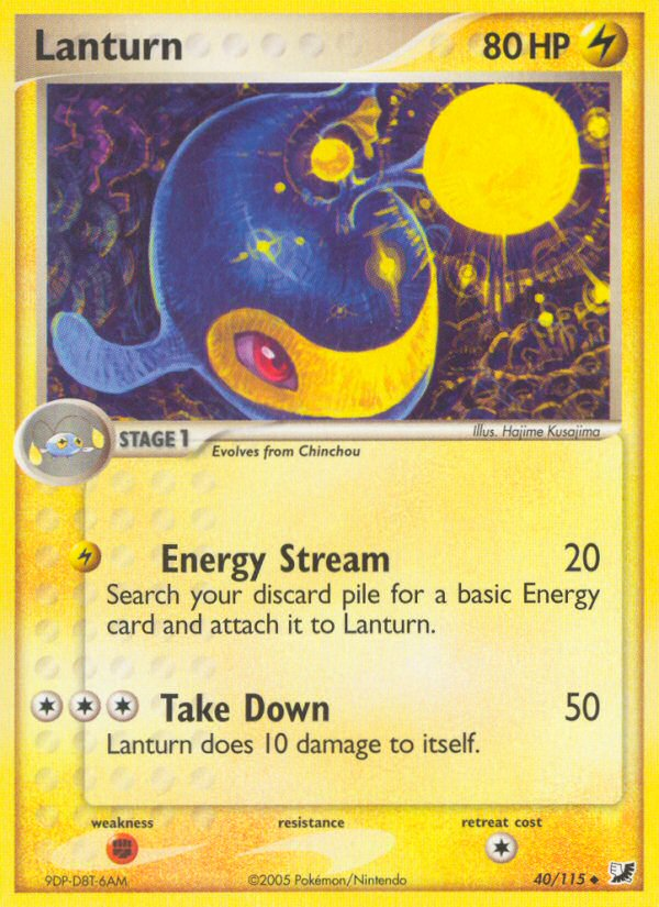 Pokemon | Lanturn (40/115) [EX: Unseen Forces] | The Nerd Merchant