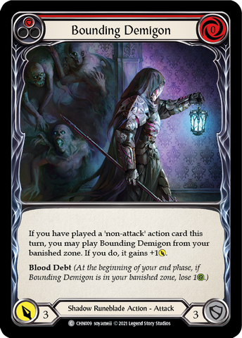 Flesh and Blood TCG | Bounding Demigon (Red) [CHN009] (Monarch Chane Blitz Deck) | The Nerd Merchant