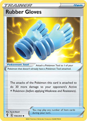 Pokemon | Rubber Gloves (156/203) [Sword & Shield: Evolving Skies] | The Nerd Merchant
