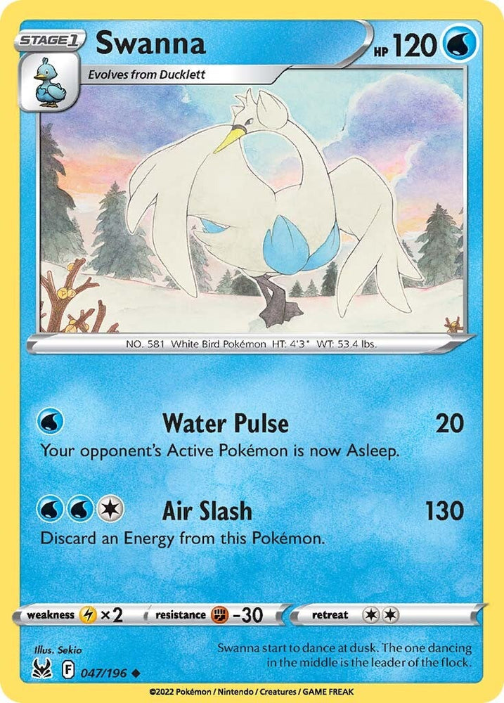 Pokemon | Swanna (047/196) [Sword & Shield: Lost Origin] | The Nerd Merchant