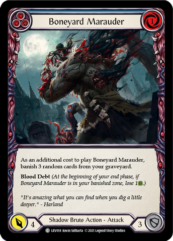 Flesh and Blood TCG | Boneyard Marauder (Blue) [LEV018] (Monarch Levia Blitz Deck) | The Nerd Merchant