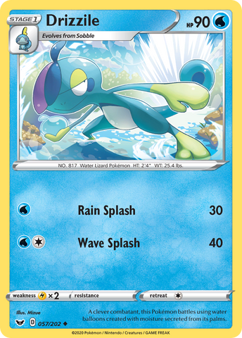 Pokemon | Drizzile (057/202) [Sword & Shield: Base Set] | The Nerd Merchant