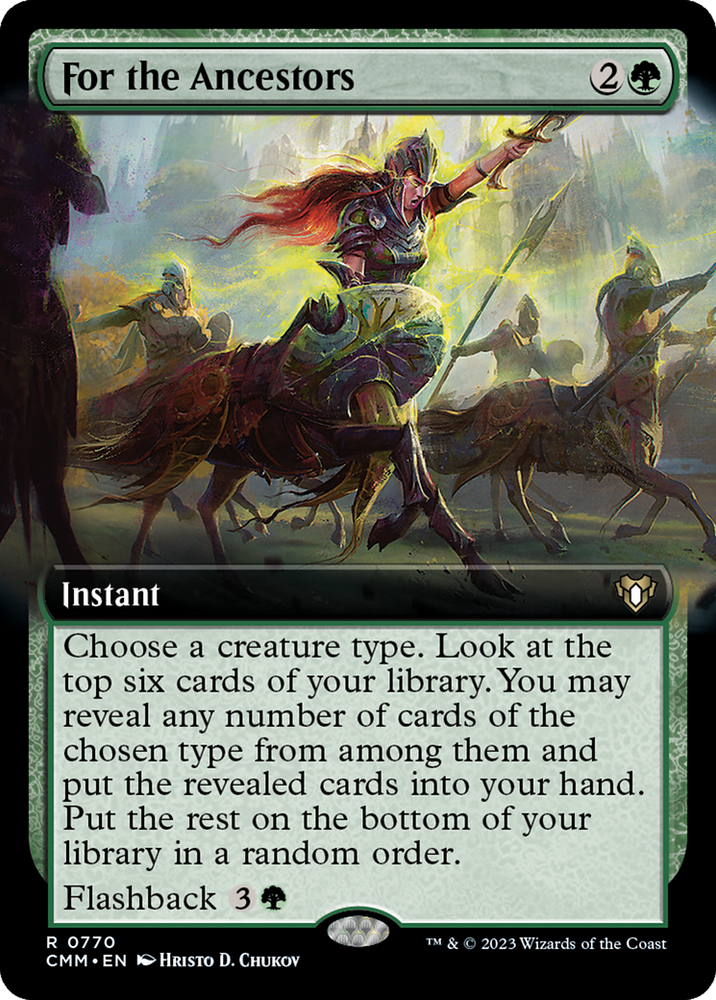 Magic | For the Ancestors (Extended Art) [Commander Masters] | The Nerd Merchant