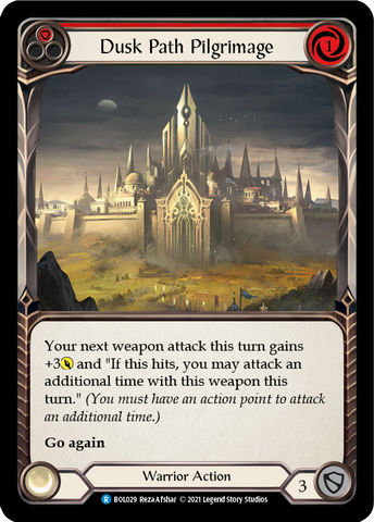 Flesh and Blood TCG | Dusk Path Pilgrimage (Red) [BOL029] (Monarch Boltyn Blitz Deck) | The Nerd Merchant