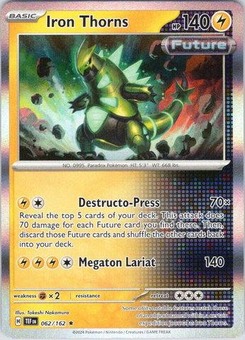 Pokemon | Iron Thorns (062/162) [Scarlet & Violet: Temporal Forces] | The Nerd Merchant