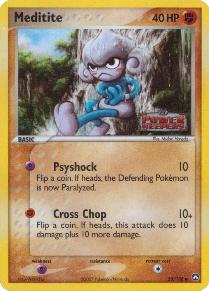 Pokemon | Meditite (55/108) (Stamped) [EX: Power Keepers] | The Nerd Merchant