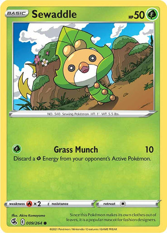 Pokemon | Sewaddle (009/264) [Sword & Shield: Fusion Strike] | The Nerd Merchant